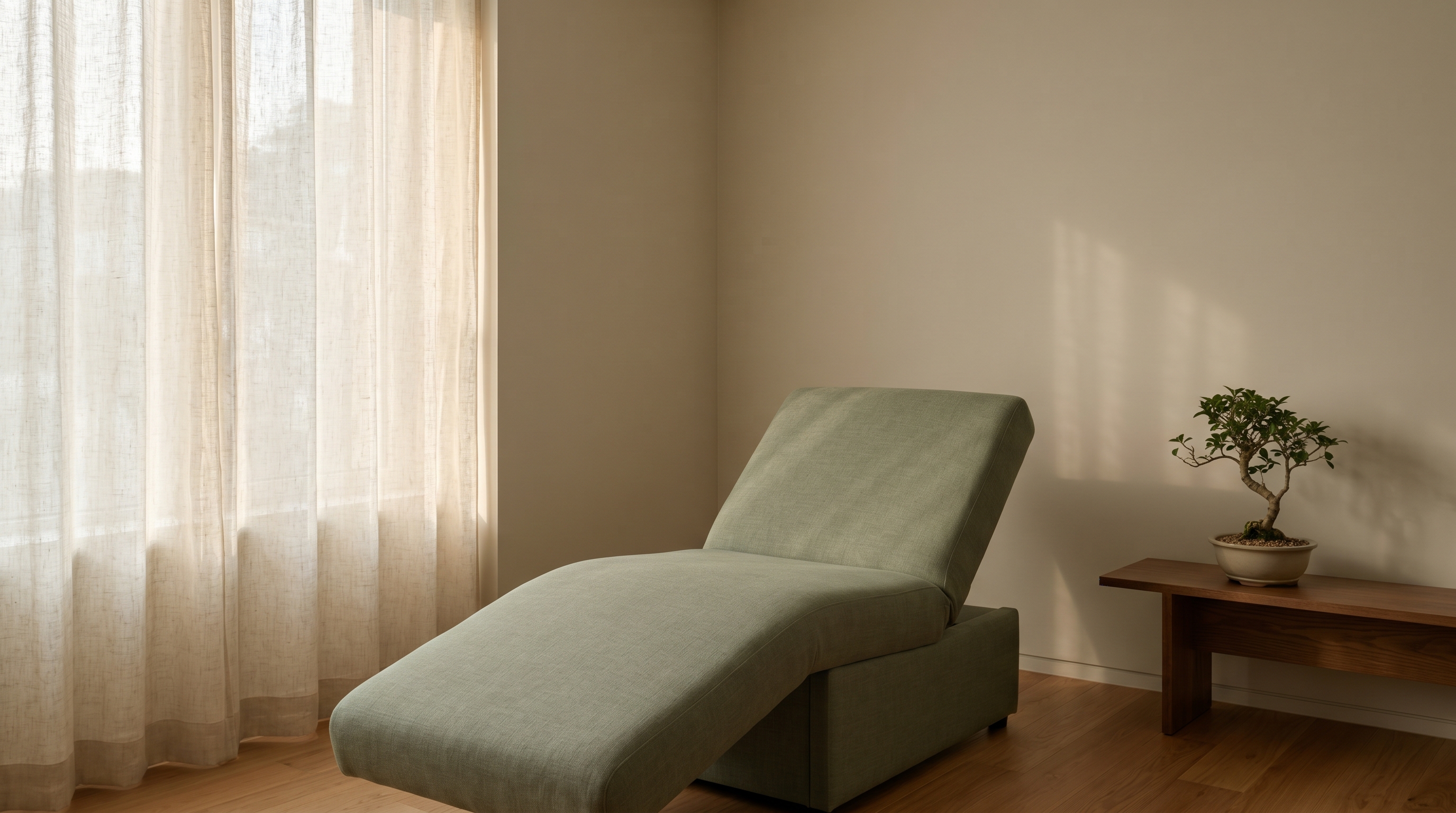 Ultherapy lifting treatment delivered at a Seoul Gangnam aesthetic clinic — handpiece on the jawline